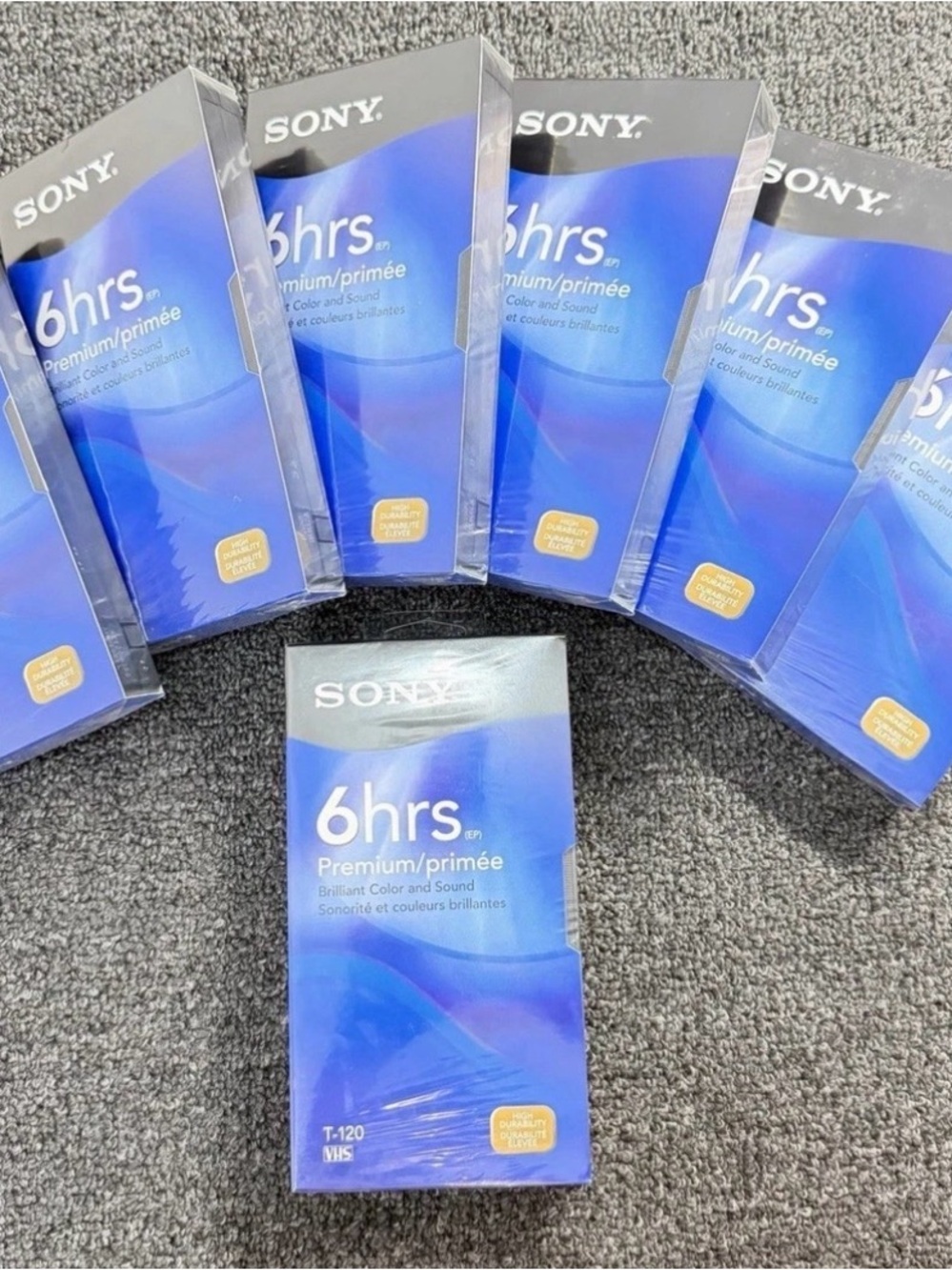 Sony Blue 6hrs Premium T-120 VHS Tape
